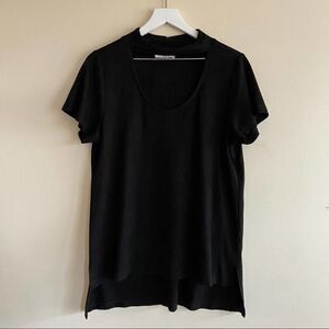 P.Cill Faux Suede Black Choker Top Size L